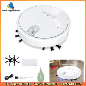 Vktech Smart Robot Vacuum Cleaner Rechargeable Robot Vacuum and Mop with Rubber Brush for Hard Floor Pet Hair Carpet