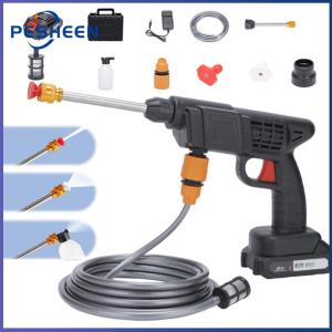 26BAR 21V ปืนน้ำแรงดันสูงเครื่องทำความสะอาดแบบพกพาแบบชาร์จได้