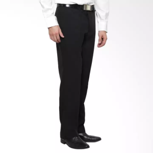 Celana Bahan Formal Pria Standart Hitam Kerja Basic Kantor Reguler Kain Twis Teflon Tebal
