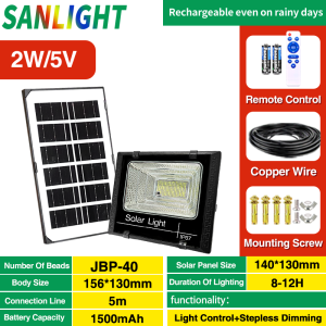 LED Solar Street Light JBP Solar Flood Light Solar Spotlight 300 Indoor Outdoor Solar Light Garden Waterproof