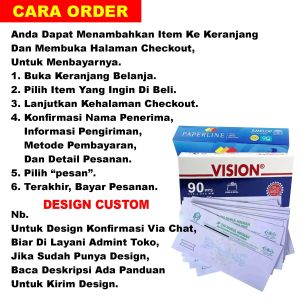 Amplop Putih Coklat Design Custom Satu Pack isi 100 Lembar