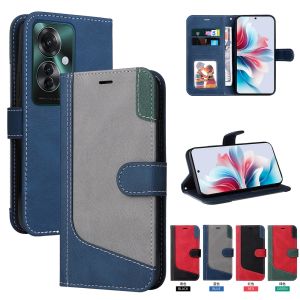 Cho Oppo RENO 11f/RENO 11 11 Pro 5g vỏ điện thoại 3 bằng da màu sắc ví 2 khe cắm thẻ cặp đôi lật vỏ