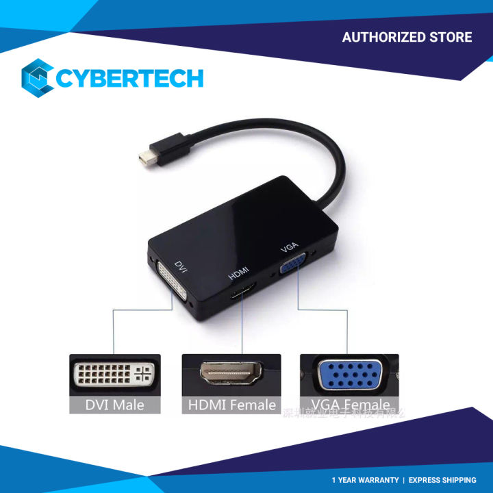 AD-LINK THREE IN ONE DP TO VGA/DVI/HDMI ADAPTER CABLE DISPLAY PORT  CONVERTER CONNECTOR (M26)