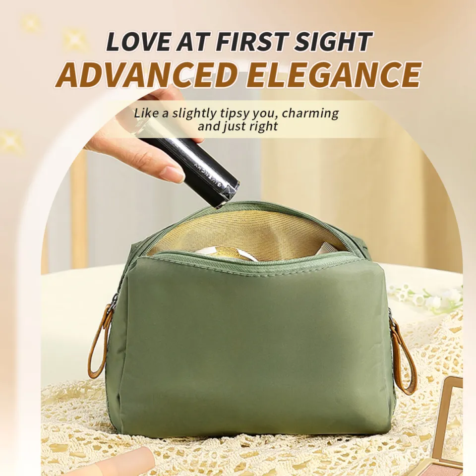 INNEOV Travel Makeup Bag Storage Pouch Portable Korean Pouch Nylon Cosmetic  Zipper Waterproof Women Washing Bag Pencil Case Small Nylon Personalized