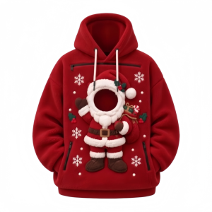 AODDO Oversized Pet Carrier Hoodie Christmas Patterns Warm Kangaroo Pocket Sweatshirt Novelty Long Sleeves Cat Pouch Hooded Top Multipurpose