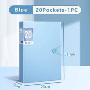 ZENO 20/30/40/60/100Pockets Có khóa đàn hồi Sổ trưng bày A4 Dung lượng lớn Màu Morandi Trình sắp xếp tệp tin Đa năng Thư mục tập tin Sinh viên