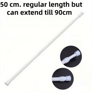 Retractable and adjustable punch-free multifunctional wardrobe shower curtain wall adhesive hanging rod