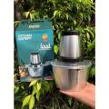 Máy xay thịt cối inox, máy xay mini công suất 2500w kèm 4 lưỡi dao không rỉ dung tích 2L xay thịt cực tiện. 