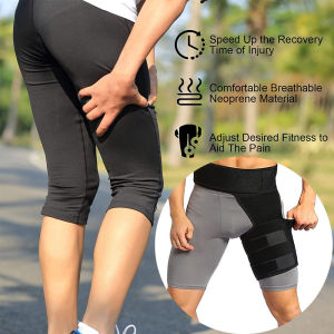 Hip Waist Supports Brace - Sciatica Pain Relief Brace - Thigh Hamstring Compression Support Wrap - Stabilizer for Groin Hip Flexor SI Joint for Labral Tear Arthritis Bursitis