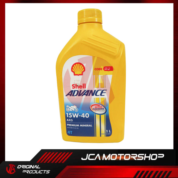 Ax012 Shell ORIGINAL SHELL ADVANCE 15W-40 PREMIUM MINERAL AX 5 1 LITER | Lazada PH
