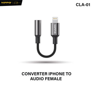 HIPPO Kabel CONVERTER CLA-01 Lightning to DC Aux 3.5mm Audio Open Mic untuk Iphone 7 8 X XR 11 12 13 14 Pro Max Original Adapter
