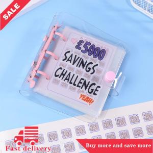 [COD]Flash Delivery Savings Challenge Mini Binder £150 300 500 2100 5000 Money Saving Binder 3 Holes PVC Binder Notebook Cash Budget Storage Book