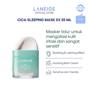LANEIGE Cica Sleeping Mask 25 ml - Masker Gel Melembapkan Semalaman Untuk Kulit Sensitif Menjaga Skin Barrier