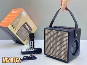 ลำโพงบลูทูธไร้สาย รุ่นM2002 แถมไมค์ลอย2ตัว มีสายหิ้วพกพาง่าย รองรับAUX TF USB เพิ่ม/ลดเสียงได้ กำลังขับ 20W แบตเตอรี่ 2400มิลลิแอมป์ ลำโพงบลูทูธไร้สาย รุ่นM2002 แถมไมค์ลอย2ตัว มีสายหิ้วพกพาง่าย รองรับAUX TF USB เพิ่ม/ลดเสียงได้ กำลังขับ 20W