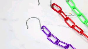 โซ่แขวนผ้า ยาว 120cm โซ่พลาสติก (ยาว120ซม. รวมตะขอ)​