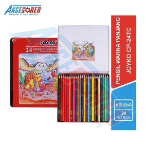 Pensil Warna Joyko [CP-24TC] / Alat Tulis Gambar Pencil Colour [24 pcs] Box Kaleng
