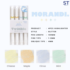 [4 PCS/SET]Twinkle Series Glitter Highlighter Student Colour Makers Words Mark Pen Stationery
