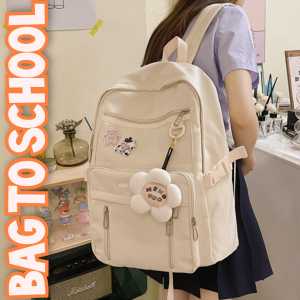 Tas Ransel Wanita Perempuan Remaja Korea style Terbaru Populer Virall Cewek Kekinian BackPack Sekolah SD SMP SMK SMU Gendong Laptop Punggung Mewah Murah