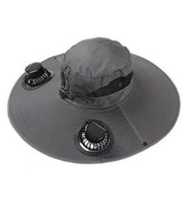 Outdoor solar-powered fan hat breathable fishing sun hat with adjustable fan direction and wind speed function