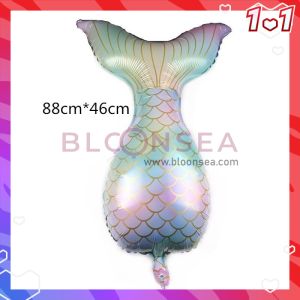 Mermaid Series Foil Balloons Disney S-Shaped The Little Arch Tail Princess Ariel Sea Shell Balloon Garland Ikan Duyung