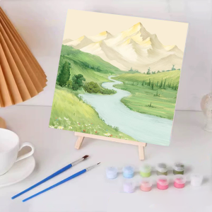 DUOCOO✅BEST✅ระบายสีตามตัวเลข 20x20ซม มีเฟรม ภาพวาดตกแต่งอะคริลิก ระบายสีตามตัวเลข ของขวัญ DIY สำหรับเด็ก คู่ ของขวัญเด็ก กระตุ้นจินตนาการ มีให้เลือกหลายแบบ