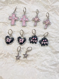 Chic crosses hình bông tai pha lê hiện đại thay thế hình dạng Bông tai pha lê trang sức cho ngày đêm và các bên