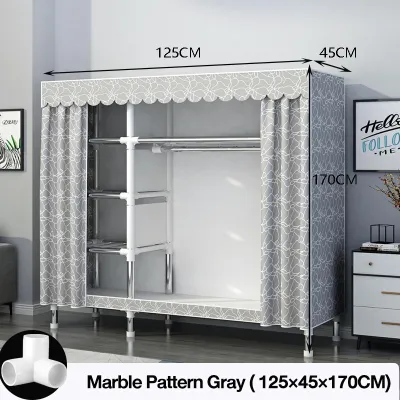 MOD Alloy Fabric Wardrobe | Budget Fabric Wardrobe | Sturdy & Shape-Retaining | Toughened Reinforced PVC Joints | Rust Resistant Easy to Assemble