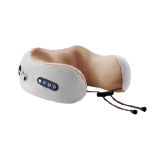 Travel Neck Pillow Massager Portable U-shaped Memory Foam Kneading USB Chargeable Massage Pillow Bantal Urut Leher