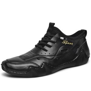 Import Fashion 100% KULIT Sapi Sepatu Pria Kantor Kerja Cowok Sepatu Pantofel Formal Tali Loafer Karet Kekinian Keren 361