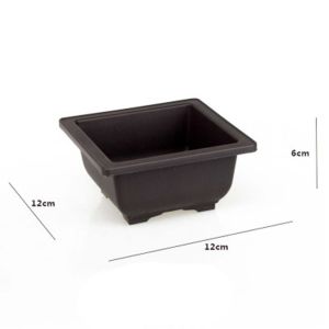HUGHES Dark brown Square/Rectangle Succulents Home Decor Garden Supplies Nursery Pots Bonsai Pots Planters