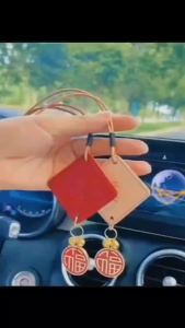 High end car decoration rearview mirror high-end feeling safety pendant car pendant