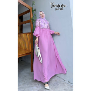 Karina - Gamis Pesta Kondangan Nikahan Tulle Bordir