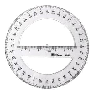 25cm Circle Protractor 360 Degree Protractor Ruler Math Geometry Tool for School Classroom Office Drawing Measuring