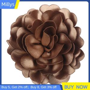 Millys ชุดเสื้อกันหนาวลายดอกไม้11ซม. คลิปหนีบเข็มกลัดติดปกเสื้อทำด้วยมือสำหรับเครื่องประดับแฟชั่นของผู้หญิง