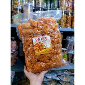 1KG Da heo sấy giòn vị tỏi ớt túi lớn chất lượng đồ ăn vặt ngon Ăn vặt Thi Thi