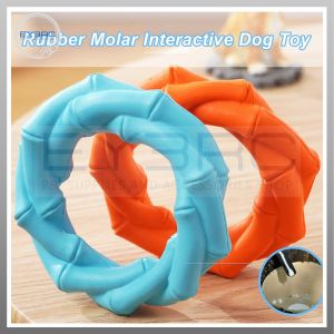 Rubber Molar Interactive Dog Toy Large Indestructible Training Ring for Aggressive Chewers Durable Long Lasting Interactive Play for Dogs