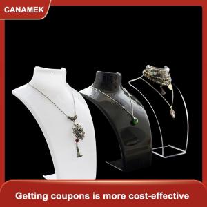 【CANAMEK 】 Mannequin Bust Jewelry Display Rack Necklace Display Holder Jewelry Organizer For Ear Stud Earrings Stand Necklace Chain