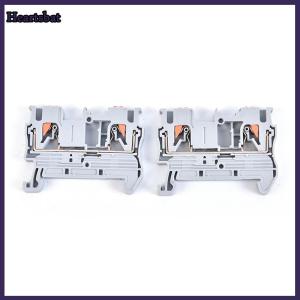 [Heartsbat] KingBe Shyli 10pcs Din Rail Terminal Blocks PT-2.5 Push In Spring Screwless