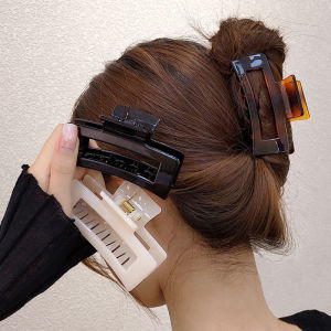 NINEONE Fashion Geometric Candy Color Hair Claws Large Square Hair Clamps Ponytail Shark Clips Hairpins Hair Accessories Gift