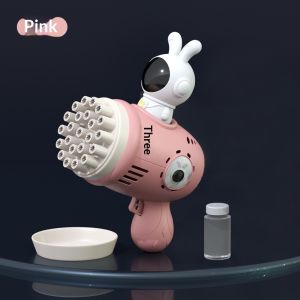 JJT Automatic Flower Bubble Wand with 10-Hole Spray Portable Bubble Gun for Kids Outdoor Fun and Party Entertainment