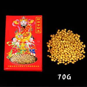 财神金米 金财米 财神米 Wealth Rice 风水 招财 开光 聚宝盆 百福铜缸 Wealth Gold Fortune Beige Lucky Golden Sand A Gold Sand Beige 正品開光 招正财偏财 镇宅 招财 旺财 招财金沙 催财金沙米