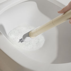 LEBI Elegant Long-Handled Toilet Brush with Silicone Cleaning Head for Spotless Bathroom Cleaning