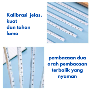 20cm Penggaris Kristal Segitiga Triangle Shape Ruler Crystal Measuring Ruler Study
