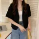 Closet Crush Blazers For Women Summer Decent Elegant Business Plain Business Mature Vibe Short Sleeve Lapel Single Breasted Workwear Blazers B250211. 