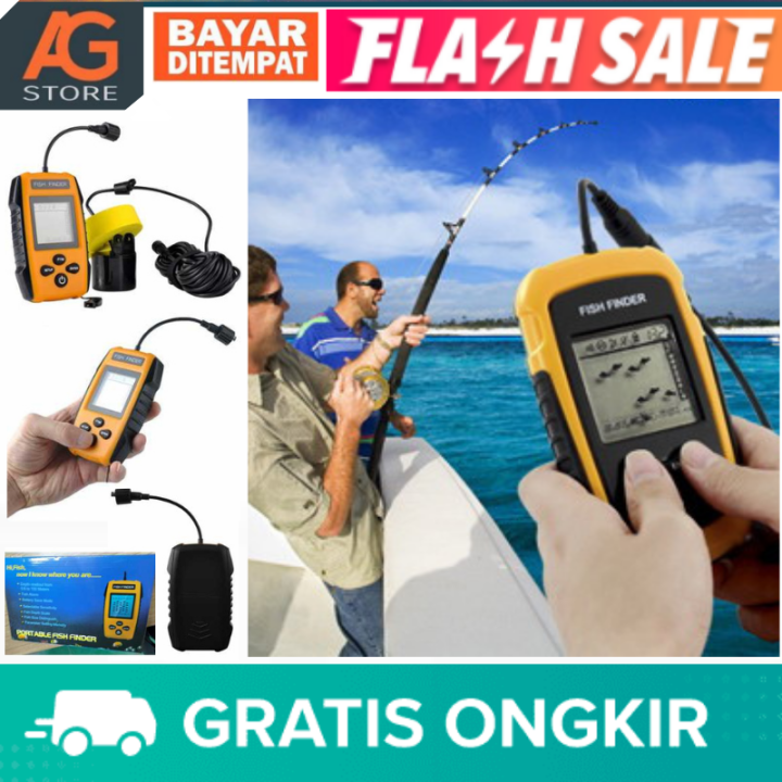 (DIJAMIN ORI) Fish Finder GPS Sonar 2.0 inch Display Portable Multifungsi / fish finder GPS sonar garmin alat pelacak ikan di laut / gps sensor alat pencari keberadaan ikan di laut saat mancing / aksesoris perlengkapan mancing ikan murah awet kuat akurat