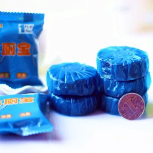 สีฟ้าห้องน้ำบล็อก 10 แพ็ค ระงับกลิ่นกายห้องน้ำ น้ำยาทำความสะอาด ก้อนดับกลิ่นชักโครก ก้อนใส่ห้องน้ำ