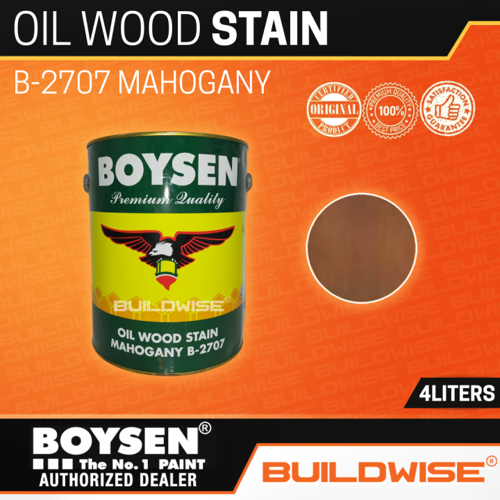 Boysen Oil Wood Stain 4 Liters B-2707 Mahogany「BUILDWISE®」*NEW ARRIVAL*