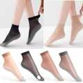 ITLOVE - Kaos Kaki Cewek Tipis Seperti Stocking Warna Kulit dan Hitam Kaus Kaki Stoking Semata Kaki Murah Transparan Import Kaos Kaki Wanita Stocking Tipis Dengan Tapak Tebal. 