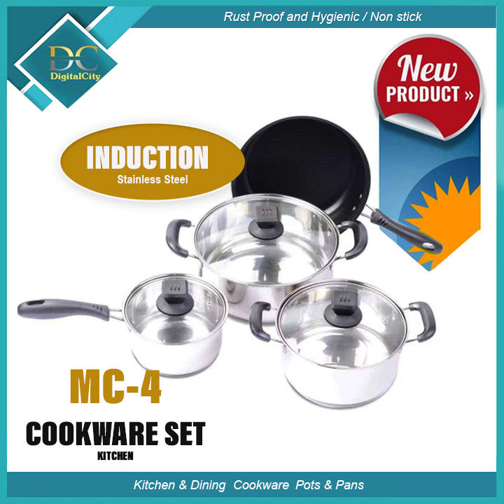 Micromatic MC4 SET High Quality Stainless Steel Cookware 4 Kinds ...