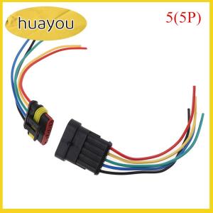 huayou 1 2 3 4 5 6Pin Female Male Waterproof Electrical Cable Auto Connector Car Plug